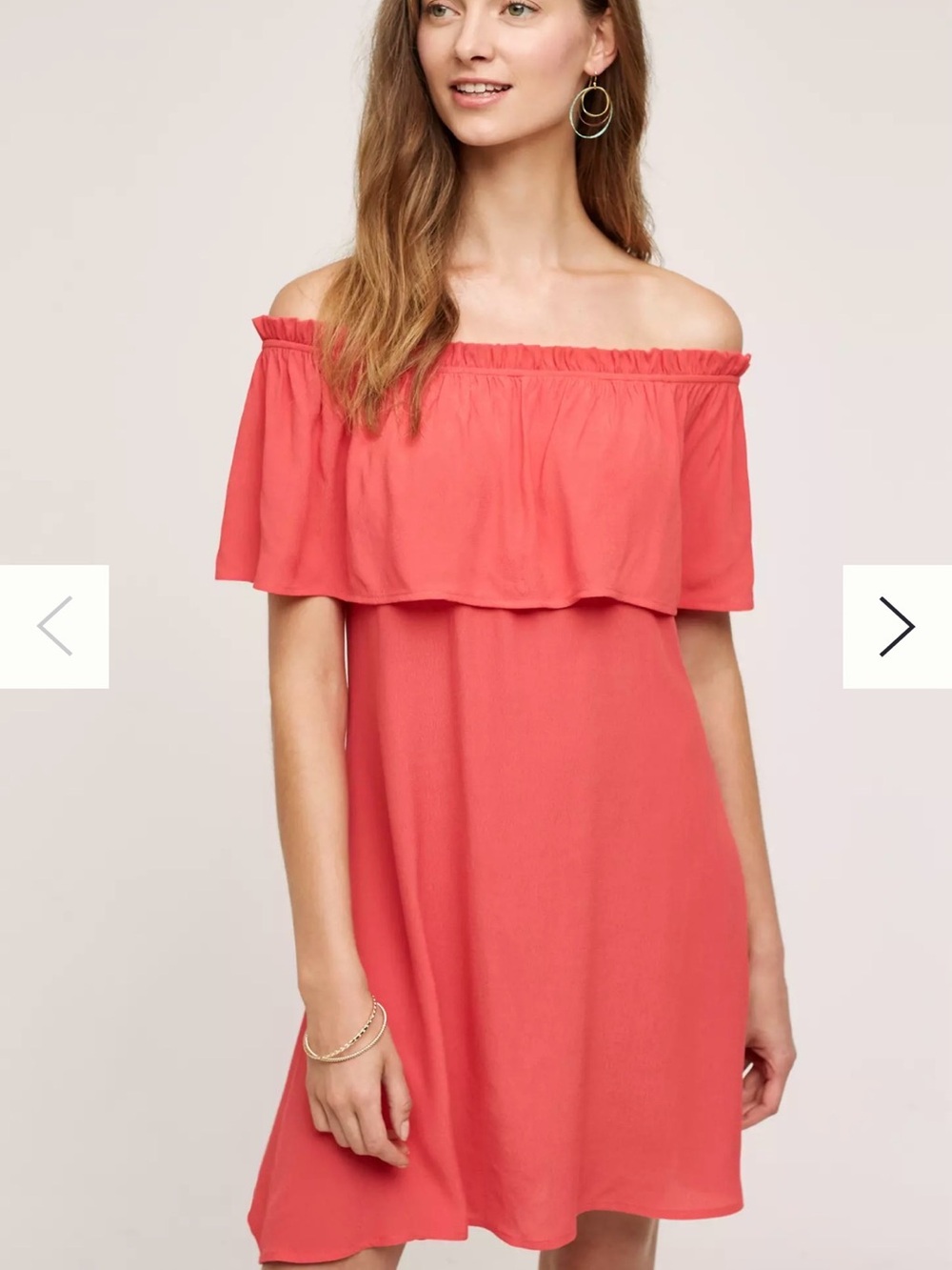 HD in Paris Red Off-Shoulder Mini Dress